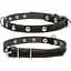 Ошейник Collar одинарный с украшением, 24-32х1,2 см, черный - миниатюра 1