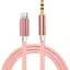 Кабель AUX Lightning - TRS Audio 3.5мм Male/Male 1м Pink - мініатюра 1