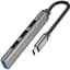 Usb-C адаптер хаб Hoco HB26 Type-C to Usb3.0 + 3xUsb2.0 tarnish 6931474765482 - миниатюра 1