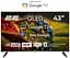 Телевізор 43" QLED 4K 60Hz Smart Google TV Black 2E teh0018409 - мініатюра 1