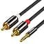 Кабель мультимедійний 3.5mm M to 2xRCA M 5.0m AV116 black Ugreen (10591) - мініатюра 2