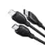Кабель Baseus Ultra-Fast 3in1 Fast Charging Cable USB для MicroUSB+Lightning+Type-C 3.5A 0.8m P10376303121-01 Black - мініатюра 2