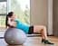 М'яч для фітнесу (фітбол) PowerPlay 4001 Ø65 cm Gymball Сірий + помпа (PP_4001_65_Grey) - мініатюра 2