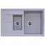 Кухонная мойка Platinum 7850W Kessan гранитная глянцевая с креплением 78x50 см серый металлик (000024997) - миниатюра 1