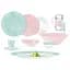 Сервиз Luminarc AMB Fleur Blush Turquoise&Pink, 6 персон, 46 предметов, бирюзовый, розовый (V0184) - миниатюра 1