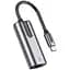Переходник USB3.1 Type-C to Ethernet RJ45 1000Mb Aluminum black Vention (CFNHB) - миниатюра 1
