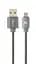 Кабель USB 2.0 AM - microUSB (5P), 1 м, Grey, Cablexpert, 2.1A (CC-USB2S-AMmBM-1M-BG) - мініатюра 1