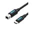 Кабель Vention USB Type-C - USB Type-B (M/M), 1.5 м, Black (CQUBG) - миниатюра 1