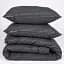 Набір MirSon №1058 Сolor Fun Line Stripe Black EcoSilk 220 х 240 см чорний (2200010867152) - мініатюра 3