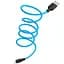 USB Cable Hoco X21 Silicone Lightning Black/Blue 1m - мініатюра 2