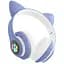 Бездротові навушники Cat ear VZV-23M/7805 Bluetooth з вушками LED Сині - мініатюра 2