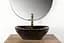 Умивальник Rea Sofia 41x34,5 black gold edge (REA-U3695), Глянцева - мініатюра 4