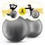 М'яч для фітнесу (арахіс) 4FIZJO Air Ball Peanut 45 x 90 см Anti-Burst Grey (P-5905973407175) - мініатюра 9