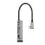 Мультипортовий адаптер USB Хаб Baseus Bend Angle No.7 Multifunctional Type-C Converter CAHUB-WJ0G Dark Grey - мініатюра 3
