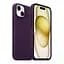Кожаный чехол-панель для Apple iPhone 15, FAKE Leather Case, фиолетовый, искусственная кожа, премиальный, противоударный, защита всего корпуса, с мягкой подкладкой, поддержка MagSafe и беспроводной зарядки, ArmorStandart (ARM76290) - миниатюра 3
