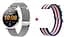 Смарт-годинник Uwatch T8 Silver (кругла модель) 2 ремінці - мініатюра 2