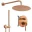 Душова система Rea Lungo brushed copper + BOX прихованого монтажу REA-P8809, Теплий захід сонця - мініатюра 1