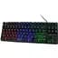 Клавиатура с подсветкой RGB черная мембранная игровая клавиатура для компьютера Keyboard Intro DX-750 - миниатюра 1