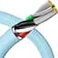 Кабель Baseus Crystal Shine Series Fast Charging Cable USB to Lightning 2.4A 1.2m CAJY001103 Blue - миниатюра 3