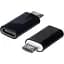Адаптер Lapara MicroUSB Male тато на Type-C Female мама чорний (45584) - мініатюра 1