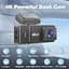 Відеореєстратор спереду та ззаду 4k+1080P, CHORTAU WiFi Dual Dash Cam з додатком, 2,99-м' IPS відеореєстратор для автомобілів - мініатюра 2