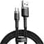 Кабель Baseus Cafule Type-C Cable 2A (3m) gray/black (CATKLF-UG1) - мініатюра 1