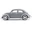 Автомодель Bburago Volkswagen Kafer Beetle 1955, 1:18 сіра (18-12029 GY) - мініатюра 2
