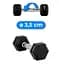 Гантель шестигранна Thunder 2,5 кг (HEXAGONAL-DUMBBELLS-2,5KG) - мініатюра 2