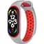 Силіконовий ремінець Sport Xiaomi Mi Band 7/6/5 Grey/Red - мініатюра 1