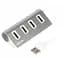 USB-Хаб Maxxter USB 2.0 4хUSB2.0 Silver (HU2A-4P-01) - мініатюра 1