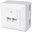 Комп'ютерна розетка Digitus 2xRJ45 STP, cat. 6, для відкритої проводки (DN-9006-N) - мініатюра 1