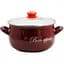 Каструля емальована Interos Bon appetit з кришкою 3.1 л 18 см червона (2234 С) - мініатюра 1