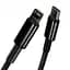 Кабель Baseus Tungsten Gold Fast Charging Cable Type-C to Lightning PD 20W 2m CATLWJ-A01 Black - миниатюра 6