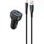 Автомобільний зарядний пристрій SkyDolphin SZ19T PD 20W + QC3.0 20W Black + кабель Type-C (SDAZP-000104) - мініатюра 2
