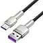 Дата кабель Baseus Cafule Metal USB to Type-C 66W (0.25m) (CAKF) Black - мініатюра 1