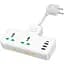 Удлинитель Hoco Voyage 2-position expansion socket AC11A 3USB/Type-C, 10A - миниатюра 1