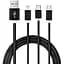 Зарядний кабель USB 3-1 чорний - мініатюра 1