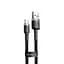Кабель Baseus Cafule Lightning 2.4A (1m) gray/black (CALKLF-BG1) - мініатюра 1
