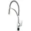 Смеситель для кухни с гибким изливом Plamix Lucas-017 SET chrome/grey PM0715 Хром - миниатюра 1