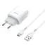 Зарядний пристрій Hoco C72A Glorious (1USB, 2.1А) White + кабель Type-C (6931474713018) - мініатюра 3