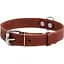 Нашийник одинарний Collar, шкіра, 48-63х3,5 см, коричневий - мініатюра 1