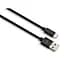 Дата кабель USB 2.0 AM to Micro 5P 1m nylon black Vinga (VCPDCMNB1BK) - мініатюра 1