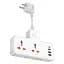 Мережевий подовжувач Hoco AC12A Reise 2-position expansion socket (PD30W / 1C3A) 4 порта - мініатюра 3