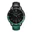 Безель і шкіряний ремінець Sikai для смартгодинника Xiaomi Watch S3/S4 Black-green - мініатюра 3