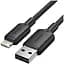 Дата кабель USB 2.0 AM to Lightning 1.0m 2.4A black Vention (LAMBF) - миниатюра 1