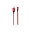 Дата кабель USB 2.0 AM to USB-C 1.0m braided NB143 red XO (6920680870691) - мініатюра 1