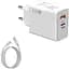 Зарядний пристрій Gan 120W Charger + Кабель 6A USB-A to USB-C Білий (SH0000313) - мініатюра 2