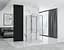 Душова кабіна Rea Rapid Swing 100x90 chrome пристінна REA-KPL-09122, Хром, Універсальна, прозорий, хром - мініатюра 3
