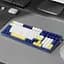 Механічна бездротова клавіатура Qisan USB Дротова клавіатура для гри Ледяно-блакитна світлодіодна клавіатура з підсвічуванням - мініатюра 3