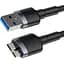 Кабель Baseus Cafule Cable USB 3.0 to MicroUSB 2A 1m CADKLF-D0G Dark Grey - мініатюра 2